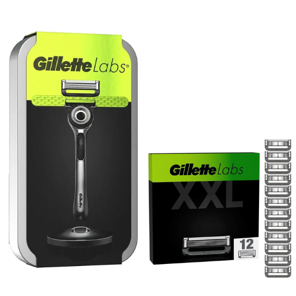 Бритва Gillette Labs з відлущувальною смужкою + магнітна підставка + 14 касет + кейс