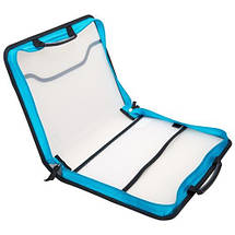 Портфель Папка Deli 38129 микс, 1 отделение, 365*265*56мм, А4 на блискавці, Портфель-папка для документів неон, фото 2