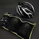Комплект захисту для підлітків і дорослих, налокітники, наколінники, рукавички + ШЛЕМ, фото 2