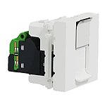 Розетка комп'ютерна RJ45 одинарна категорія 6 STP біла Unica New NU341718, фото 4