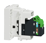Розетка комп'ютерна RJ45 одинарна категорія 6 STP біла Unica New NU341718, фото 6