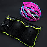 Комплект захисту для підлітків і дорослих, налокітники, наколінники, рукавички + ШЛЕМ, фото 5