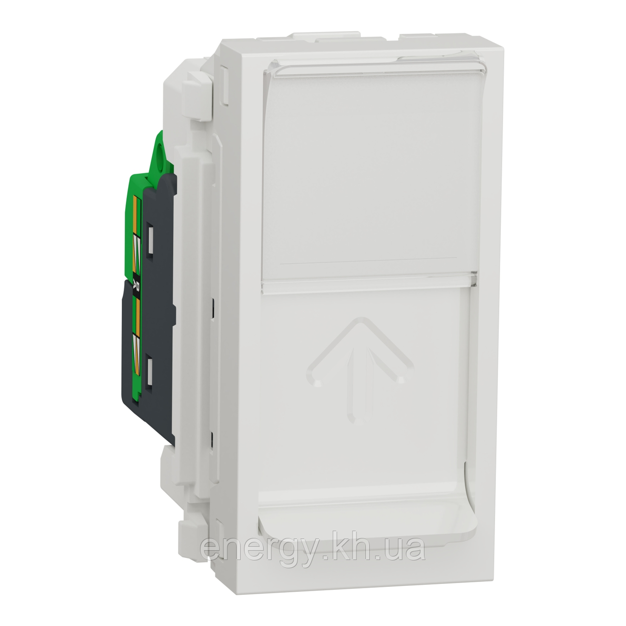 Розетка комп'ютерна RJ45 одинарна категорія 5 UTP 1модуль біла Unica New NU341018