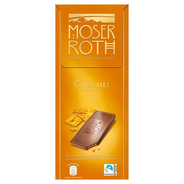 Шоколадка Moser Roth молочний шоколад з карамеллю 125 г