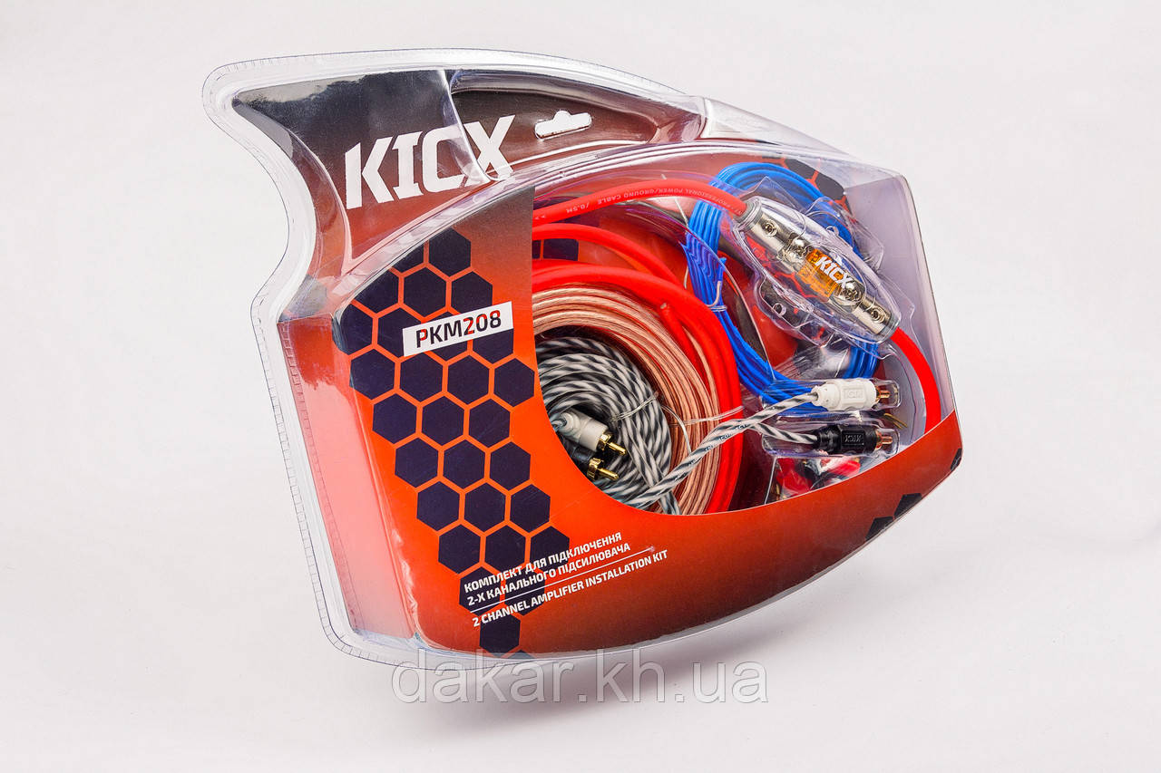 Kicx PKM-208 дроти для підключення 2-х канального підсилювача, фото 1