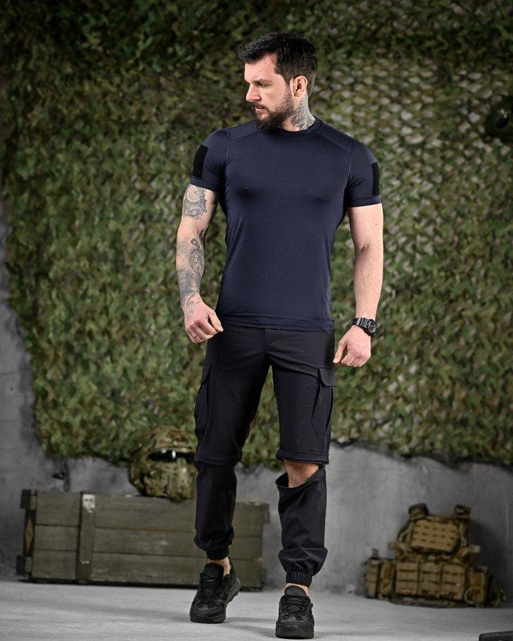 Літній тактичний костюм TRILON синій (футболка + штани) форма для ДСНС, фото 1