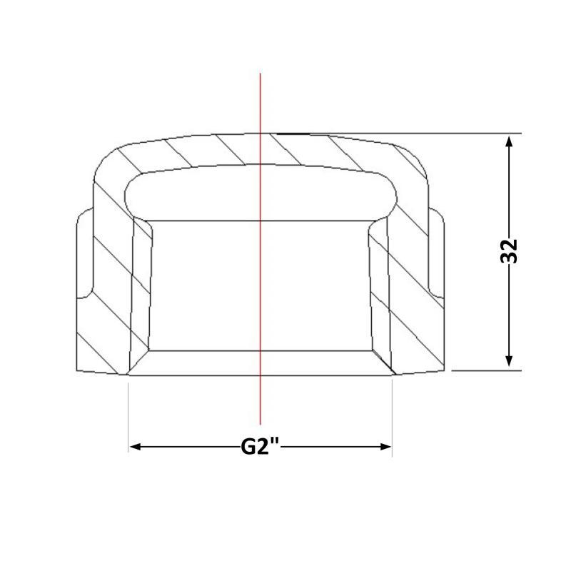Заглушка чавунна 2" ВР, фото 1