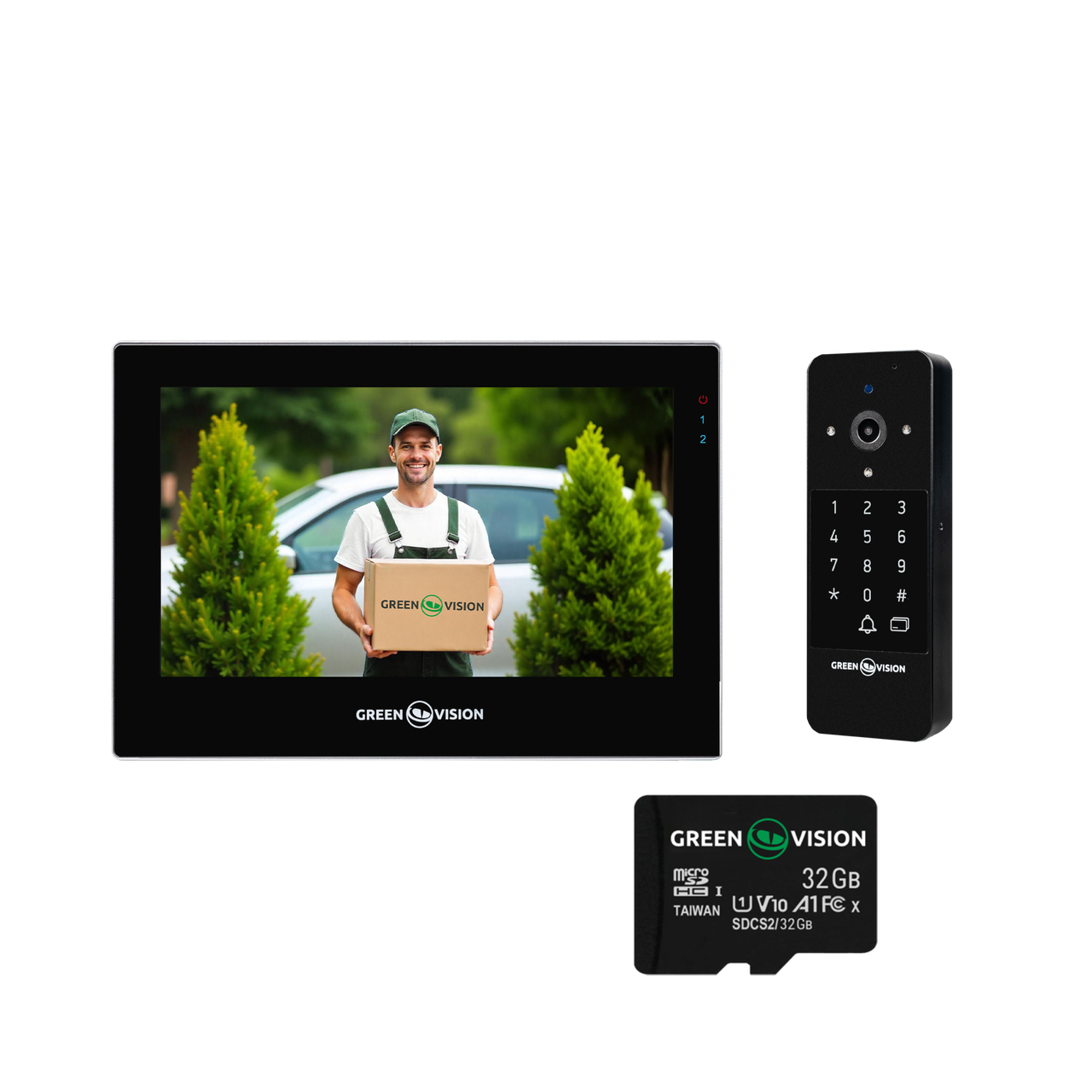 Комплект відеодомофону GV-004-GV-060+GV-007 + SD32GB, фото 1