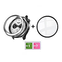 Безель для смарт годинника Xiaomi Watch S3/S4 PC Anti drop Bezel Ring Silver + захисна плівка