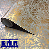 Шпалери вінілові 10.05 × 1.06 м Marburg 80168, коричневі з золотом для спальні, вітальні, кухні, коридору, ванної кімнати, фото 8