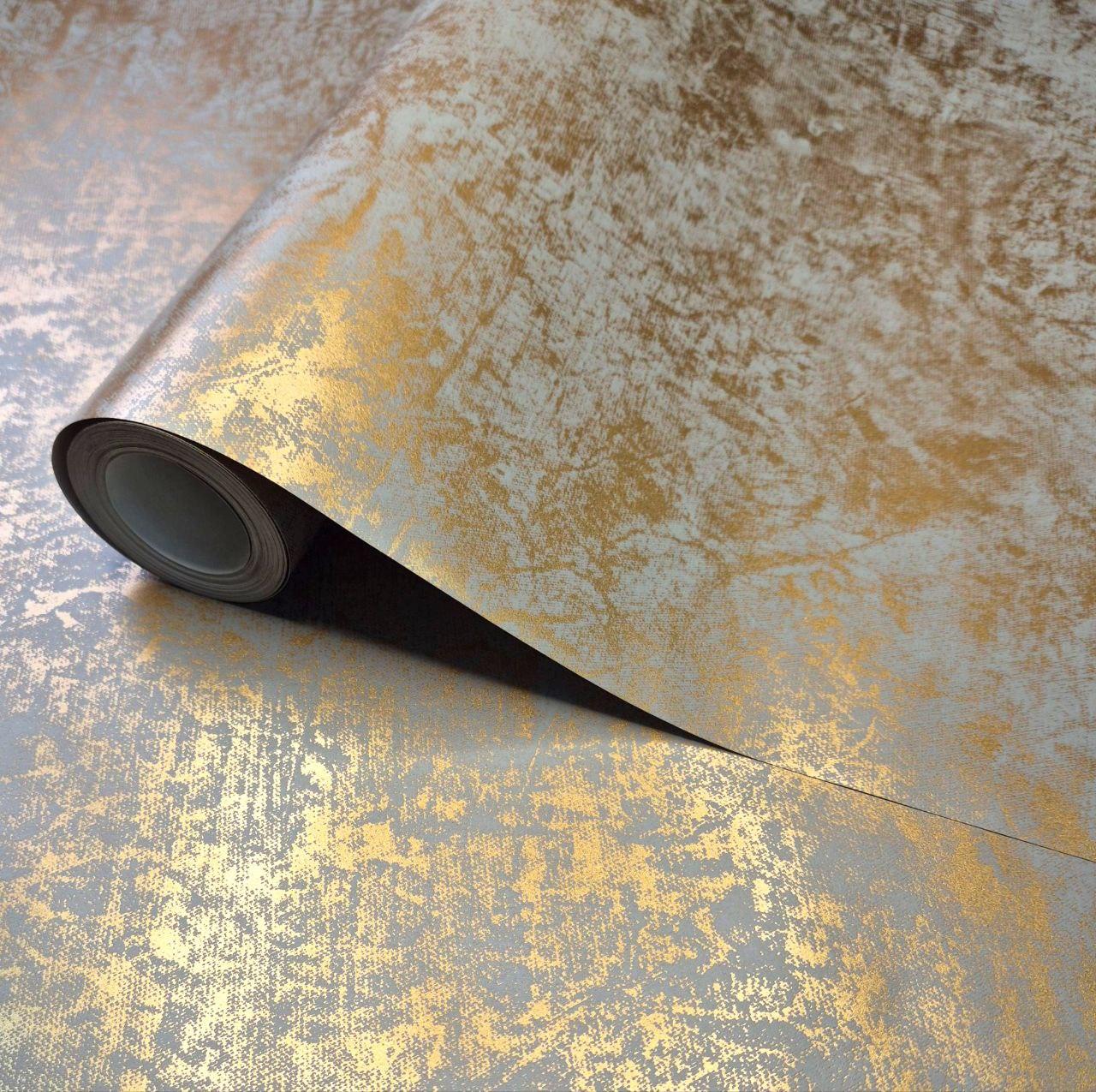 Шпалери вінілові 10.05 × 1.06 м Marburg 80168, коричневі з золотом для спальні, вітальні, кухні, коридору, ванної кімнати, фото 1