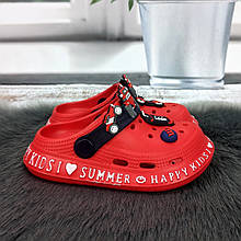 Крокси сабо дитячі для хлопчика червоні пінка Gipanis 1715_3