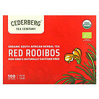 Cederberg Tea Co, органічний південноафриканський трав’яний чай, червоний ройбуш, 100 чайних пакетиків, 250 г (8,8 унції)