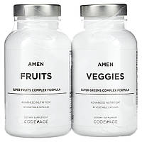 Codeage, Amen, Fruits & Veggies, 2 флакони, 180 рослинних капсул