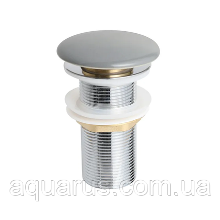 Донний клапан для умивальника Mixxus POP-UP-09 GRAY 1 1/4'' СLICK-СLACK графітова керамічна накладка (AC3569), фото 1