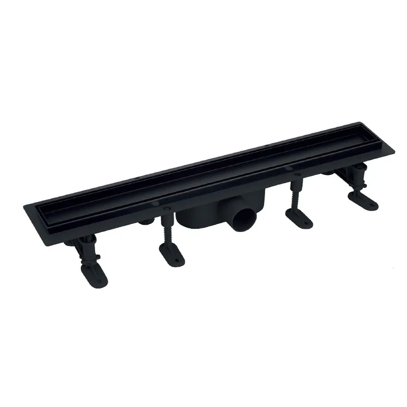 Душовий трап Mixxus DRAIN-06-60 BLACK з пластиковою основою і накладкою з нерж.сталі SUS304 70x600, фото 1