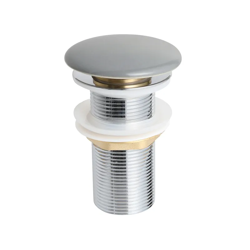 Донний клапан для раковини без переливу Mixxus POP-UP-09 GRAY автоматичний (Click-Clack) (Графіто, фото 1