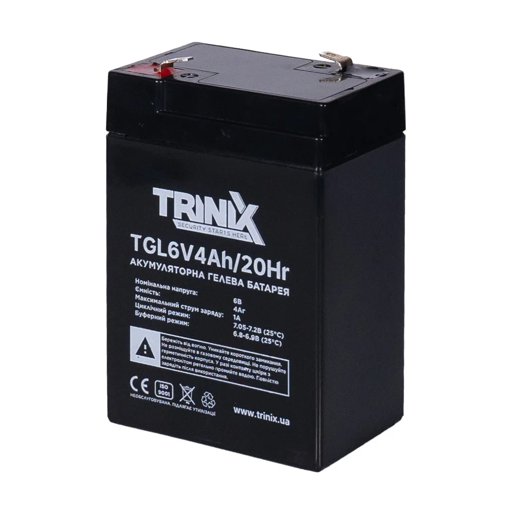 Акумуляторна батарея гелева 6В 4Аг Trinix TGL6V4Ah/20Hr GEL (44-00071)