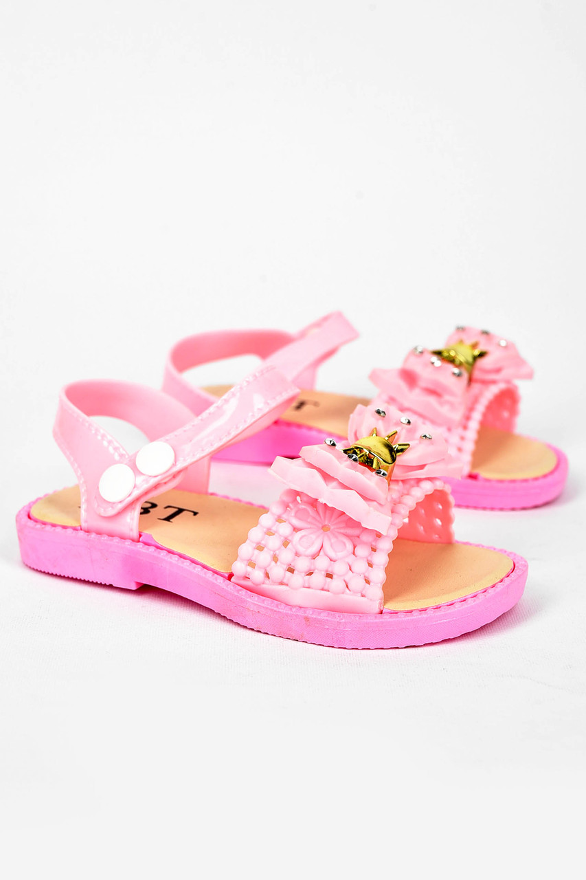 Босоніжки дитячі для дівчинки світло-рожевого кольору 200073P, фото 1