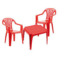 Набір дитячих меблів Progarden BABY стіл та 2 стільці червоний