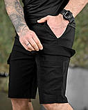 Міські стрейчеві шорти AHILES чорні ДЛ6358, фото 4