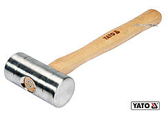 Молоток алюмінієвий YATO : Ø50 x 320 мм, m= 580 г, дерев'яна ручка [6/24]