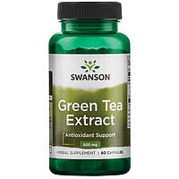 Екстракт зеленого чаю, Green Tea Extract, Swanson, 500 мг, 60 капсул