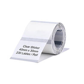 Етикетки NIIMBOT TT40*30-230 Clear For B1/B21/B3S (A2G88318801) ly