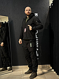 Костюм польовий легкий чорний "outdoor VANGUARD" з водовідштовхувальним просоченням і кишенями карго ТМ, фото 3