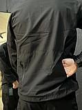 Польова куртка демісезонна з капюшоном VANGUARD Dewspo чорна службовий без утеплення ТМ, фото 9