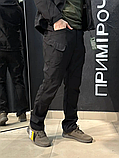 Костюм польовий легкий чорний "outdoor VANGUARD" з водовідштовхувальним просоченням і кишенями карго ТМ, фото 9