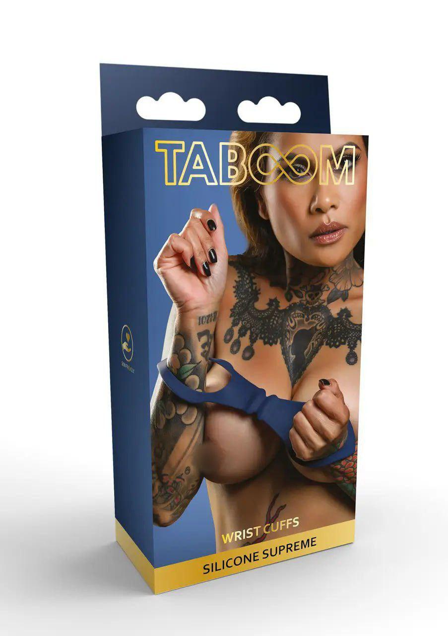 Силіконові наручники на зап'ястя Taboom Silicone Supreme, синій Кітті, фото 1