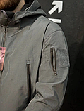 Куртка польова демісезонна з капюшоном VANGUARD Dewspo сіра без утеплення ТМ, фото 3