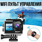Екшн-камера водонепроникна з двома дисплеями та пультом Action Camera Q60AR 12MP 4K 60 FPS WiFi, фото 6