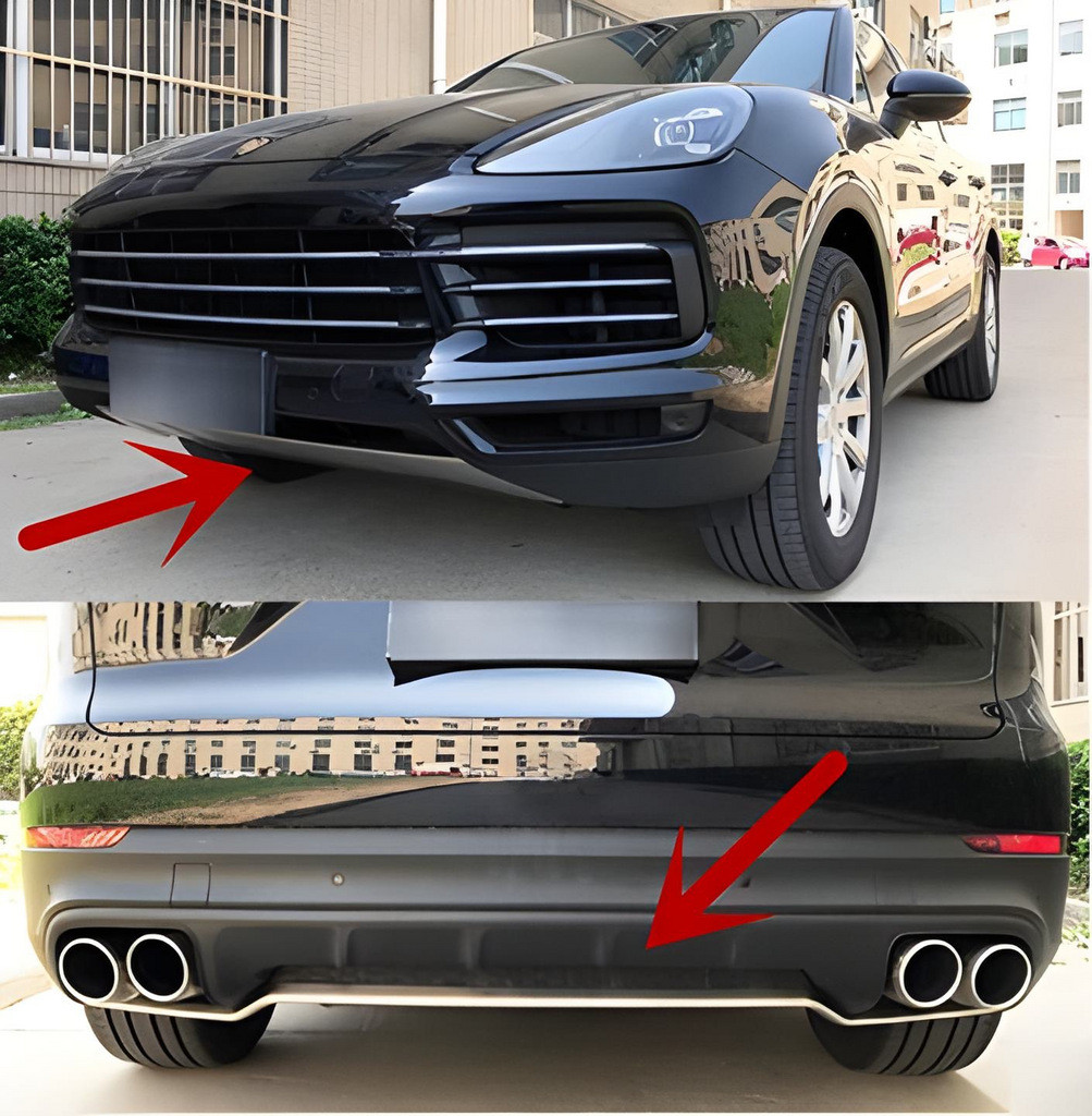 Передня і задня накладки для Porsche Cayenne 2018- рр