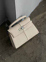 Сумка JW PEI Elise Big size бежевий + срібло