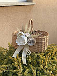 Корзина плетена з лози декорована Арт:40-5, фото 5