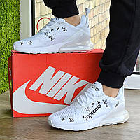 Женские Кроссовки, N!ke 270 Белые, Найки с Амортизацией Тканевые Летние Сеточка