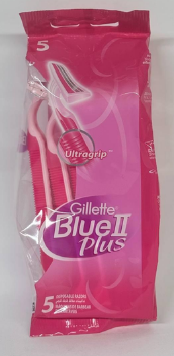 Одноразові станки для гоління жіночі Gillette Blue II Plus 5 шт., фото 1