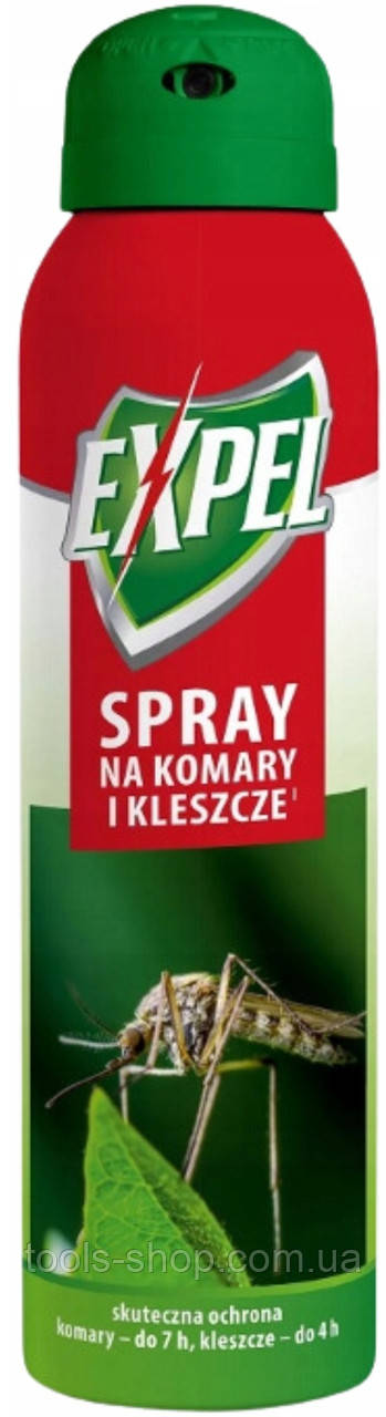 Спрей-аерозоль проти кліщів, комарів і мошок Expel 90 мл до 8 годин, фото 1