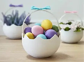 Кошик для великодніх яєць, 23 см, колір на вибір/підставка для яєць/ Великодняльний декор