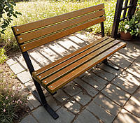 Лавка садово-парковая Tobi Sho Лофт Лайн со спинкой без подлокотников 1,3 м цвет Дуб