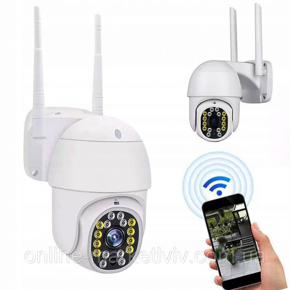 WiFi вулична камера відеоспостереження 5Мп, HX A 1536C / Поворотна IP камера з нічною зйомкою