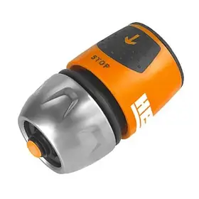 Пластиковий садовий конектор HECHT 08111 3/4"-5/8"-1/2" з аквастопом mgtl