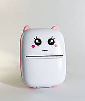Портативный термопринтер Bambi Cat Mini Printer (Розовый) YU227