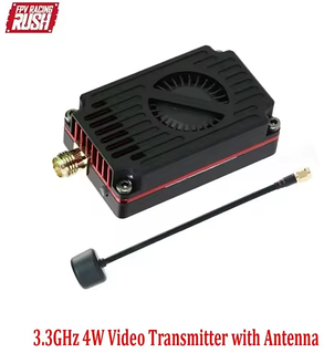 Відеопередавач RushFPV 3.3G 4W VTX на 16 каналів + антена, фото 1