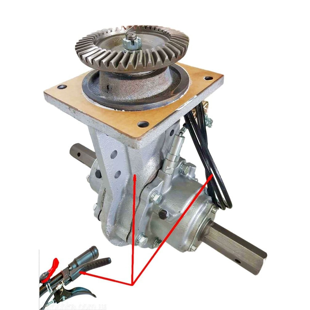 Редуктор з диференціалами для мотоблока (ДИФФ нога), фото 1