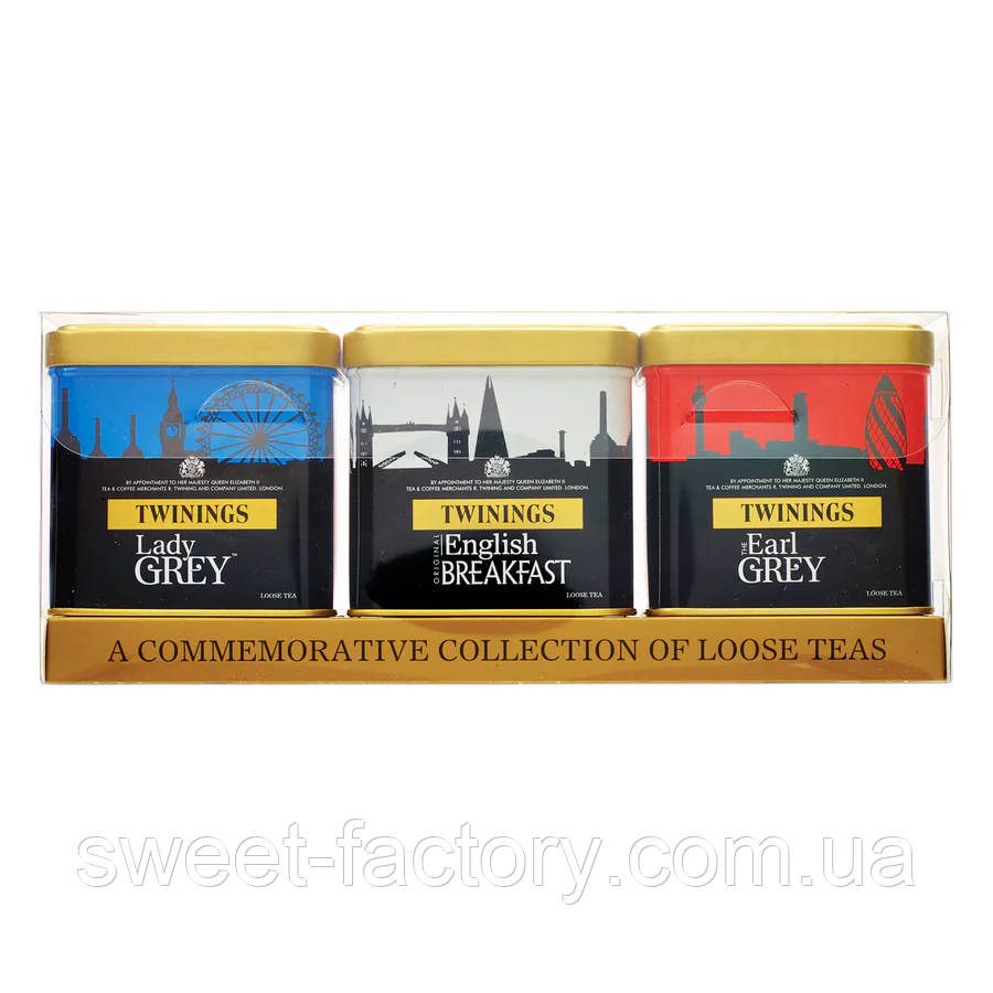 Чай Twinings London Skyline Red, White and Blue Caddies 3s 300g