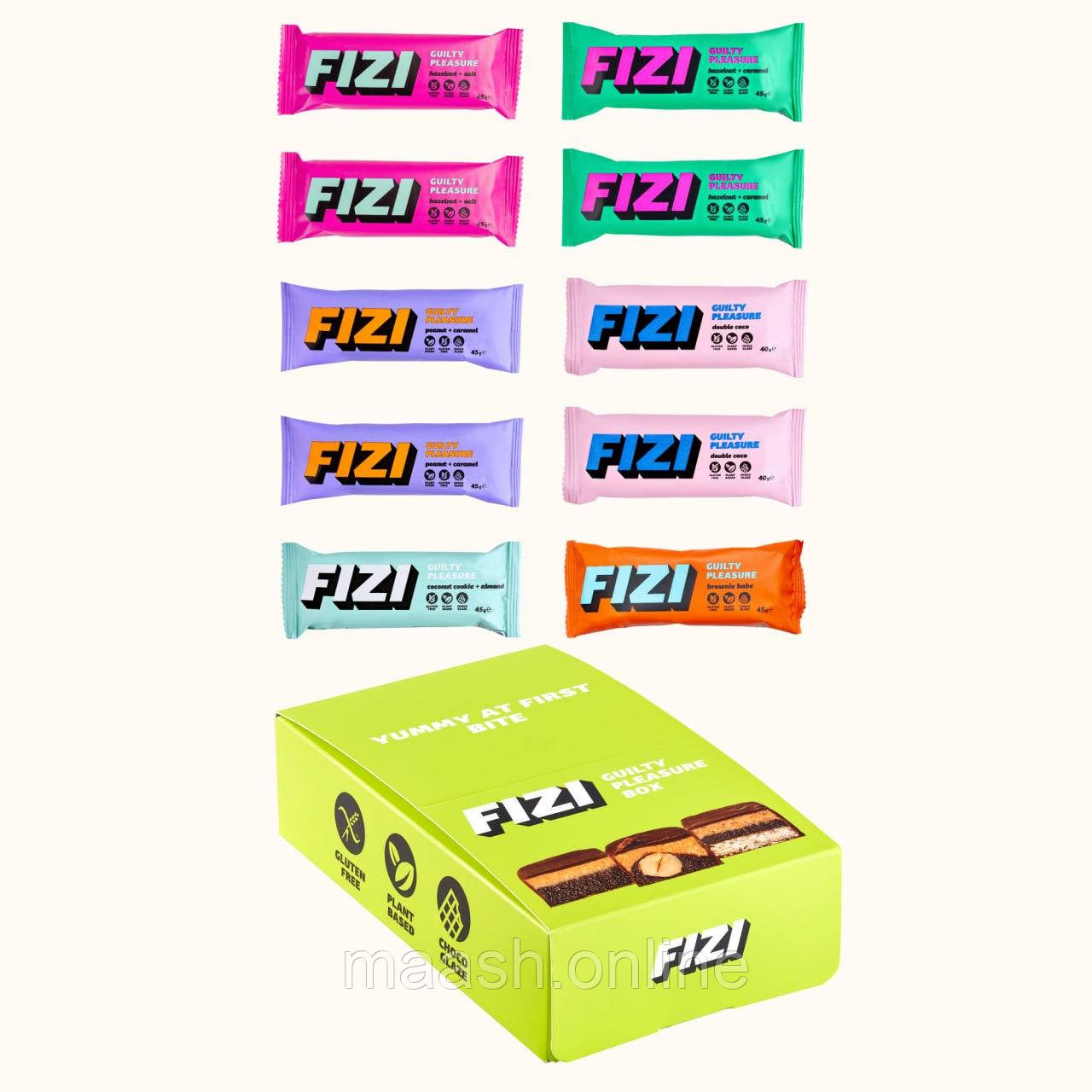 Мікс БОКС БАТОНЧИКІВ лінійки Guilty pleasure, FIZI 10ШТ