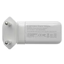Блок живлення для ноутбука APPLE USB-C 61W (20.3V/3A, 14.5V/2A, 9V/3A, 5.2V/2.4A), Type-C, USB3.1, White (з кабелем!) (A1718), фото 4